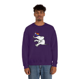 White Elephant Holiday Pride Flag Crewneck Sweatshirt