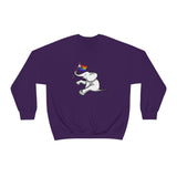 White Elephant Holiday Pride Flag Crewneck Sweatshirt