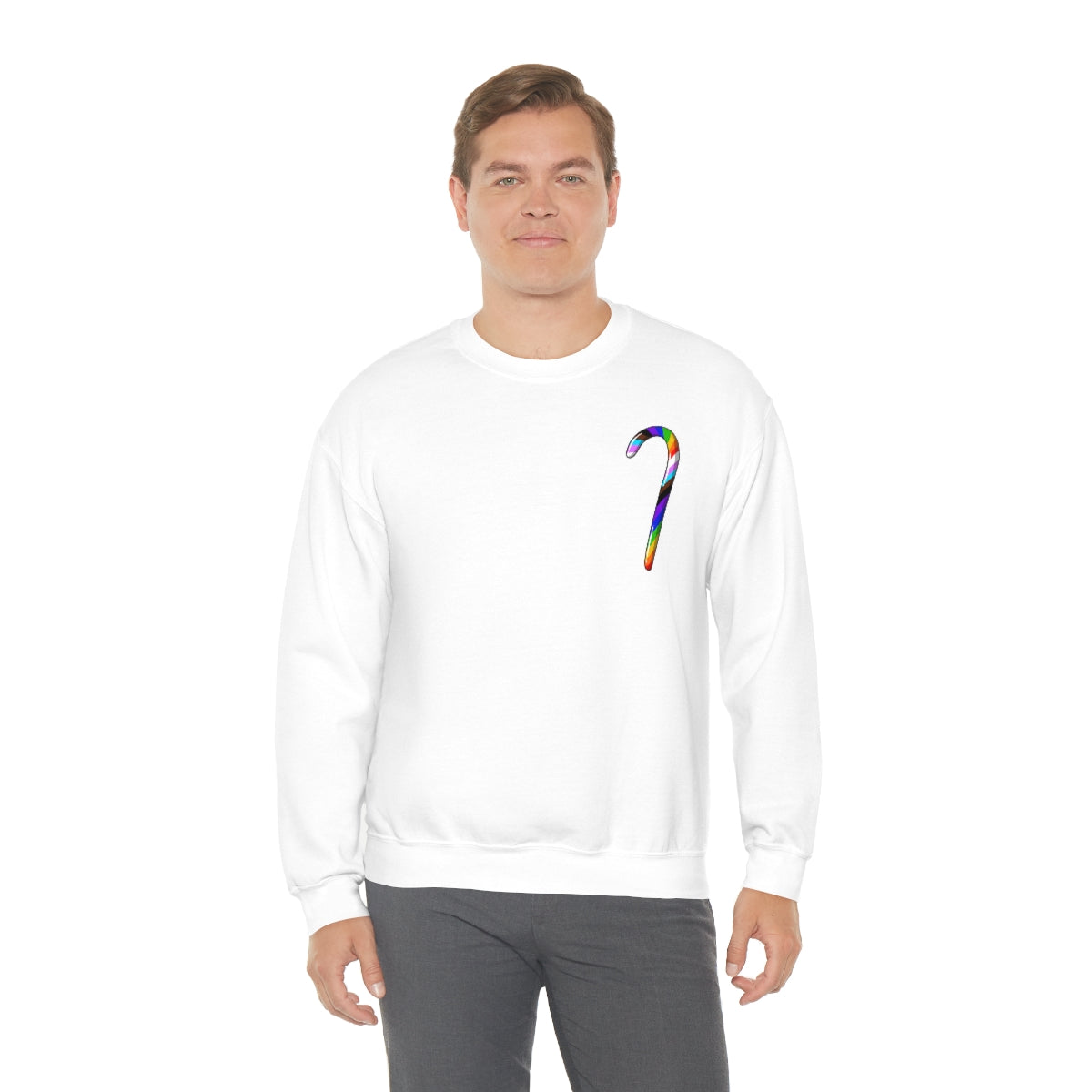 Candy Cane Progress Pride Stripes Crewneck Sweatshirt