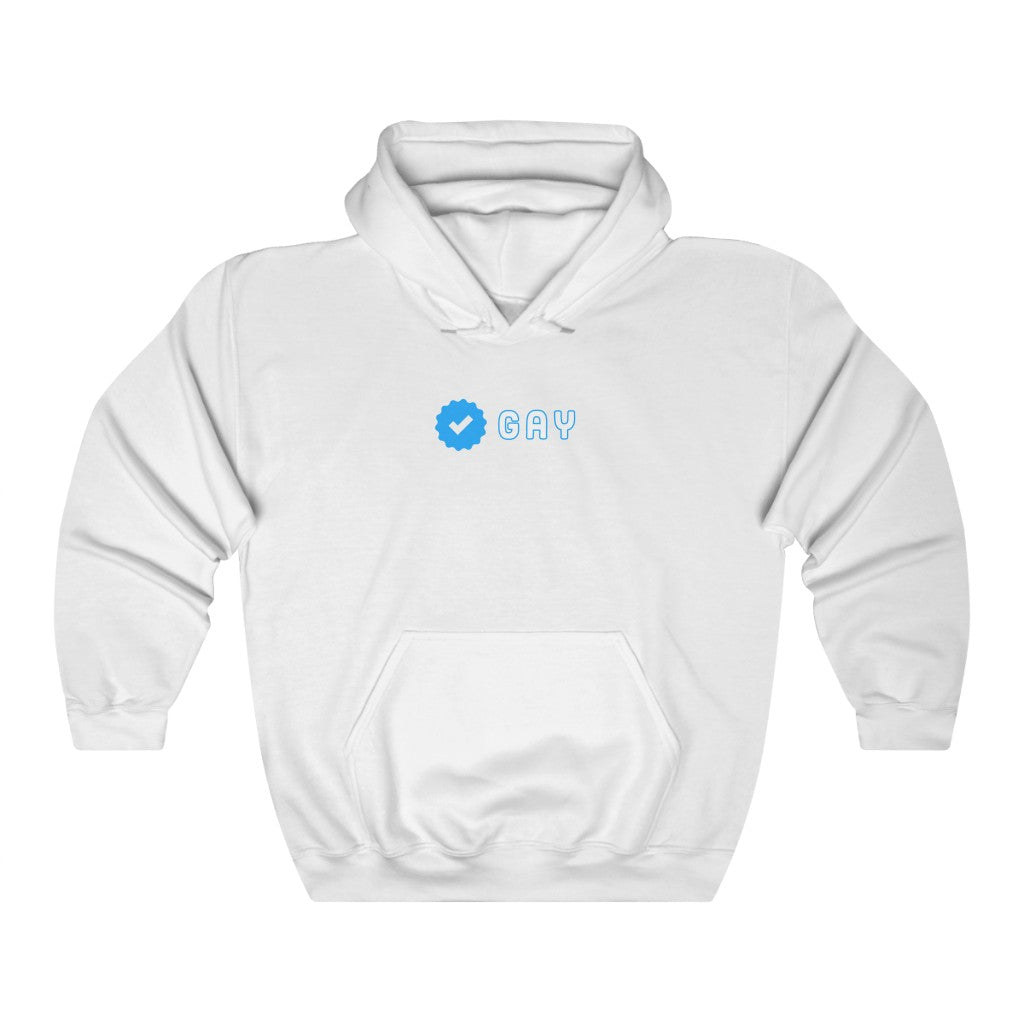 Verified Gay Hoodie | Blue Check Series
