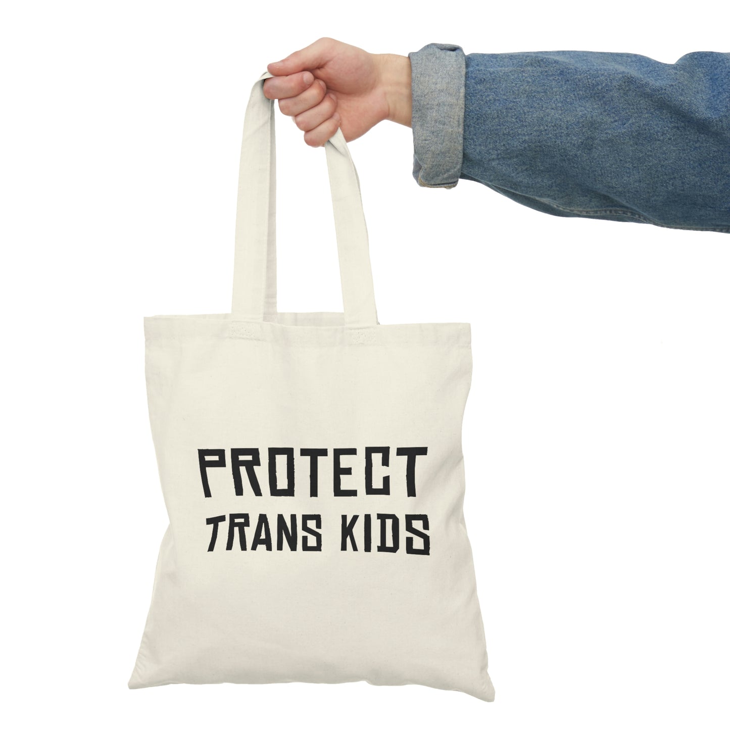 Protect Trans Kids Natural Tote Bag