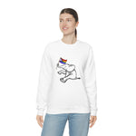 White Elephant Holiday Pride Flag Crewneck Sweatshirt