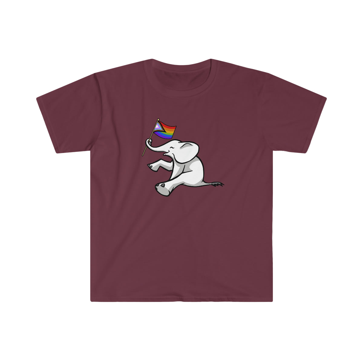 White Elephant Holiday Pride Flag Tee