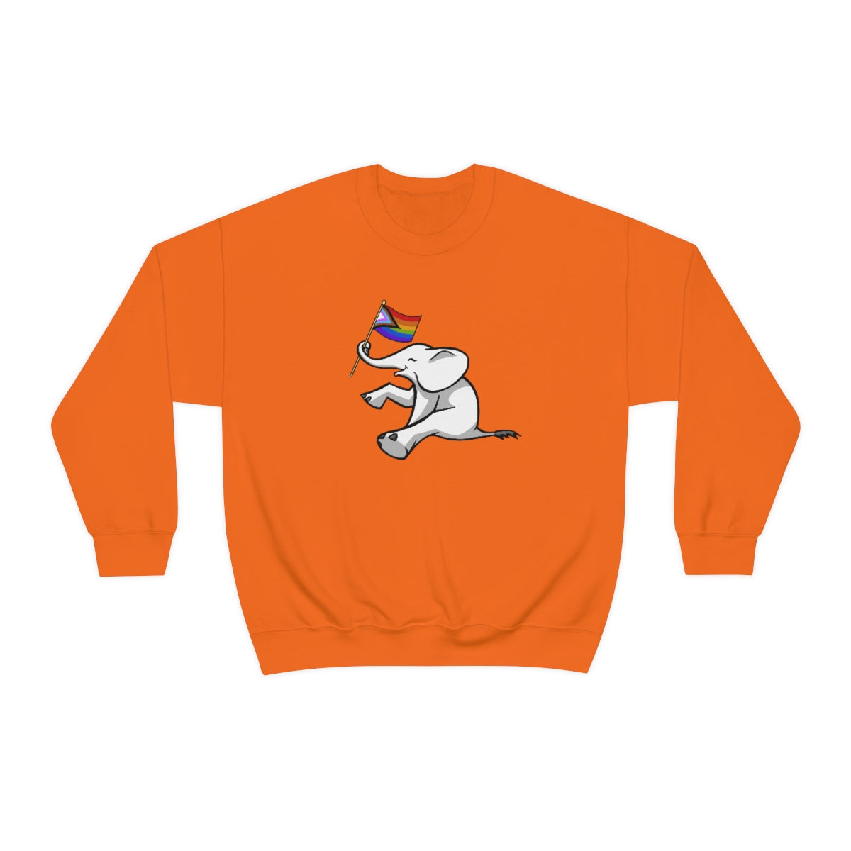 White Elephant Holiday Pride Flag Crewneck Sweatshirt